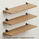 Ver imagem 1 de Kit 3 Prateleira Multiuso Amadeirada 60cm Parede Sala Quarto Cozinha