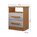 Ver imagem 3 de Mesa de Cabeceira 2 Gavetas Florença Marrom