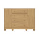 Ver imagem 3 de Cômoda Infantil 125cm 2 Portas e 4 Gavetas Allegra Multimóveis Mp4445 Madeirado Madeirado