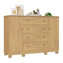 Ver imagem 2 de Cômoda Infantil 125cm 2 Portas e 4 Gavetas Allegra Multimóveis Mp4445 Madeirado Madeirado
