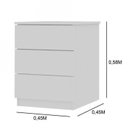 Ver imagem 3 de Conjunto 2 Mesas de Cabeceira 3 Gavetas Veronna