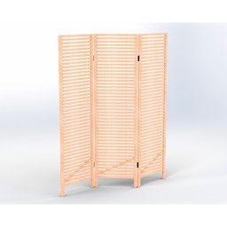 Biombo Decorativo 3 Folhas em Madeira Maciça Oliver Espresso Móveis - 2