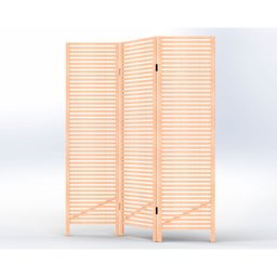Biombo Decorativo 3 Folhas em Madeira Maciça Oliver Espresso Móveis - 3