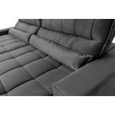 Ver imagem 6 de Sofá Retrátil Reclinável Supremo 3,00m Suede Velut Cinza Molas no Assento - King House