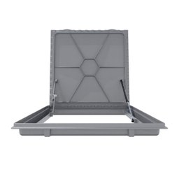 Tampa Casa Máquina Alumínio Rebaixo Invisível Cinza 80x80cm - 3