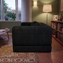 Ver imagem 7 de Sofá Cama Cotton 1,50m Xpand Tech Tecido Velourê Preto Cama Inbox