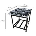 Ver imagem 6 de Fogão Industrial Profissional 4 Bocas Queimadores Duplos Ferro Fundido Sebem