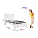 Ver imagem 3 de Cama Solteiro Premium Plus 100% MDF Branco