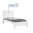 Ver mais imagens de Cama Solteiro Premium Plus 100% MDF Branco