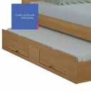 Ver imagem 4 de Cama Solteiro Premium Plus 100% MDF Marrom/Cinamomo