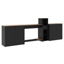 Ver imagem 2 de Conjunto de Escritório 4 Peças Noruega Office Mesa Livreiro e 2 Aparadores Buffet - Via Nossa -