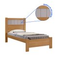 Ver imagem 5 de Cama Solteiro Premium Plus 100% MDF Marrom/Cinamomo/Off White