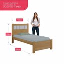 Ver imagem 3 de Cama Solteiro Premium Plus 100% MDF Marrom/Cinamomo/Off White