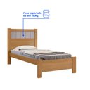 Ver imagem 6 de Cama Solteiro Premium Plus 100% MDF Marrom/Cinamomo/Off White