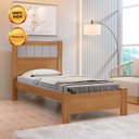 Ver imagem 4 de Cama Solteiro Premium Plus 100% MDF Marrom/Cinamomo/Off White