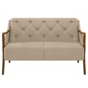 Ver imagem 6 de Kit Namoradeira 135cm e 2 Poltronas Decorativas Capitonê Lapa M22 Pu Bege - Mpozenato