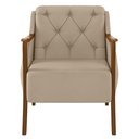 Ver imagem 5 de Kit Namoradeira 135cm e 2 Poltronas Decorativas Capitonê Lapa M22 Pu Bege - Mpozenato
