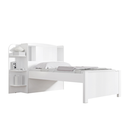 Ver imagem 2 de Cama Solteiro Milênio com Baú 100% MDF Espresso Móveis Branco