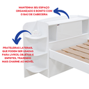 Ver imagem 7 de Cama Solteiro Milênio com Baú 100% MDF Espresso Móveis Branco