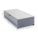 Ver imagem 4 de Base Box Baú Solteiro com Colchão Auxiliar 88x188x48cm Detroit