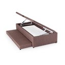 Ver imagem 6 de Base Box Baú Solteiro com Colchão Auxiliar 88x188x48cm Detroit Bege/Cobalt Herval