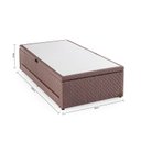 Ver imagem 4 de Base Box Baú Solteiro com Colchão Auxiliar 88x188x48cm Detroit Bege/Cobalt Herval