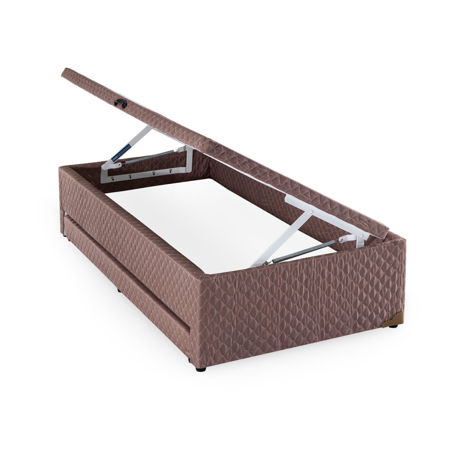 Base Box Baú Solteiro com Colchão Auxiliar 88x188x48cm Detroit - 5