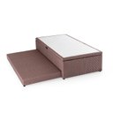 Ver imagem 3 de Base Box Baú Solteiro com Colchão Auxiliar 88x188x48cm Detroit Bege/Cobalt Herval