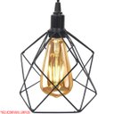 Ver imagem 3 de Lustre Pendente Aramado Duplo Cálice Preto Cabo Regulável Luminária Agp Ilumini Cálice Luxo-267700 P