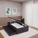 Ver mais imagens de Base Box Baú Solteiro com Colchão Auxiliar 88x188x48cm Detroit Marrom Herval