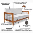 Ver imagem 5 de Sofá Namoradeira Daia 2 Lugares Fixo 160cm Cinza Claro Linho Loja Sheep