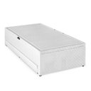 Ver imagem 4 de Base Box Baú Solteiro com Colchão Auxiliar 88x188x48cm Detroit Branco Herval
