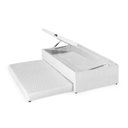 Ver imagem 7 de Base Box Baú Solteiro com Colchão Auxiliar 88x188x48cm Detroit Branco Herval