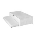 Ver imagem 5 de Base Box Baú Solteiro com Colchão Auxiliar 88x188x48cm Detroit Branco Herval