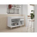 Ver imagem 2 de Balcão 3 Portas 1 Gaveta 120cm com Tampo Line Branco/Supremo