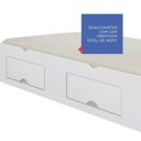 Ver imagem 4 de Cama Auxiliar 2 Gavetas Premium Branco
