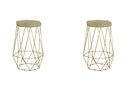 Ver imagem 1 de Kit com 2 Banqueta Rubi Dourado Veluplus 1331 - FdECOR
