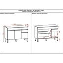 Ver imagem 4 de Balcão 3 Portas 1 Gaveta 120cm com Tampo Line Cinza/Gris