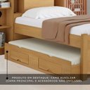 Ver imagem 2 de Cama Auxiliar 2 Gavetas Premium Marrom/Cinamomo