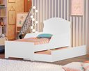 Ver imagem 1 de Mini Cama Infantil Juvenil Lívia Branca de Mdf com Cama Auxiliar Proteção Lateral