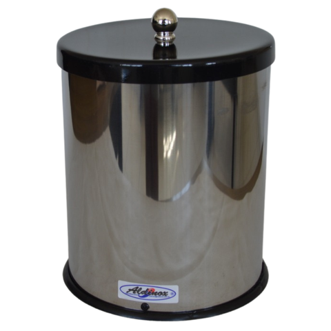 Lixeira Lavabo 5L Inox C/ Tampa Plástica