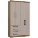 Ver imagem 1 de Guarda Roupa Modulado 134,50cm 4 Portas e 4 Gavetas Paris Luciane Móveis