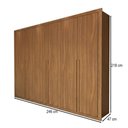 Ver imagem 4 de Guarda-roupa Casal Aura 6 Portas 6 Gavetas Cinamomo - Panorama Móveis