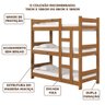 Treliche com 3 Colchões Ortobom Solteiro 100% Madeira Maciça Imbuia Doddle Shop Jm - 3