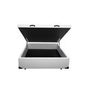 Ver imagem 2 de Cama Box Baú Viúva SP Móveis Sintético Branco - 45x128x188