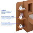 Ver imagem 5 de Cama Solteiro Milênio com Baú 100% MDF Espresso Móveis Marrom/Cinamomo