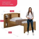Ver imagem 3 de Cama Solteiro Milênio com Baú 100% MDF Espresso Móveis Marrom/Cinamomo