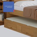 Ver imagem 4 de Cama Solteiro Milênio com Baú 100% MDF Espresso Móveis Marrom/Cinamomo