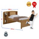 Ver imagem 3 de Cama Solteiro Milênio com Baú 100% MDF Espresso Móveis Marrom/Cinamomo