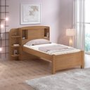 Ver imagem 1 de Cama Solteiro Milênio com Baú 100% MDF Espresso Móveis Marrom/Cinamomo